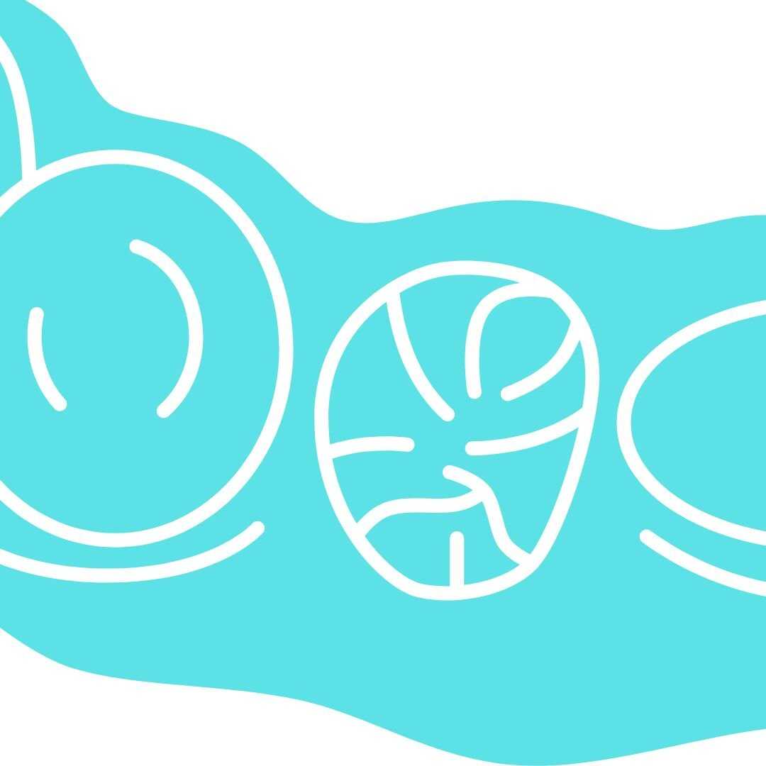 Simplified diagram of an extraction socket between the neighbouring teeth